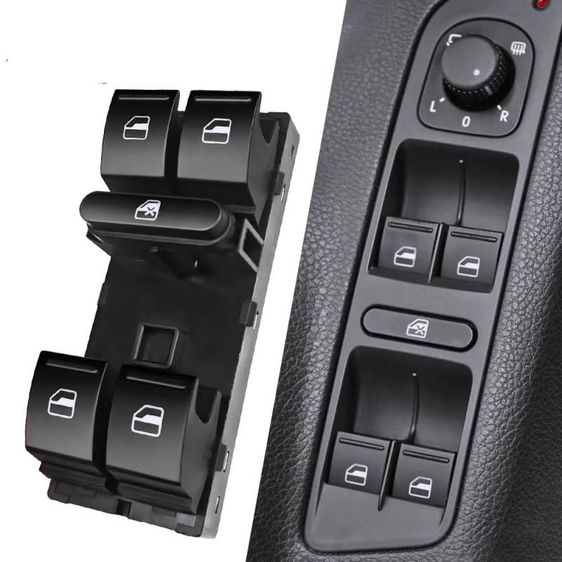 Schalter Fensterheber Für VW Für Golf Für GTI Für MK5 Für MK6 Für Für Tiguan Für Passat Für B6 Für CC Für Sitz Für MK2 Power Fenster Master Switch Control Taste Fensterheber Schalter von NCPPIUIB