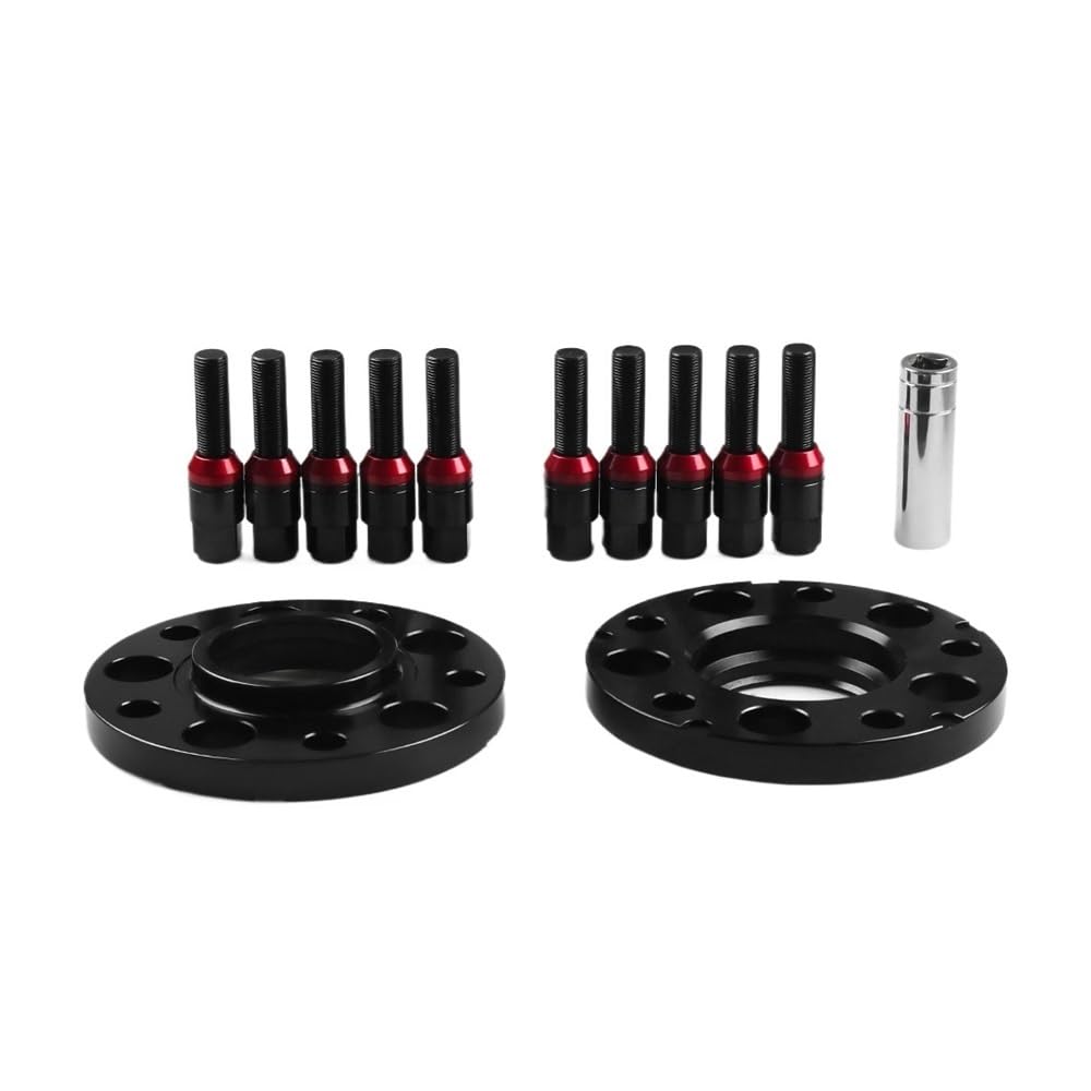 Spurverbreiterungen 15 mm Nabenzentrierte Spurverbreiterungen mit Radschrauben M14 x 1,25 für 6er-Serie für F12 F13 2011–2019 Auto Distanzscheiben von NCPPIUIB