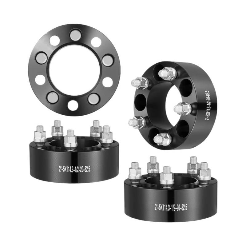 Spurverbreiterungen 2" 5" x4,5 Radadapter 82,5 Mm Bohrung Hubcentric 1/2"-20 Studs Spacer Für Ford Für Edge 2006-2014 Auto Distanzscheiben von NCPPIUIB