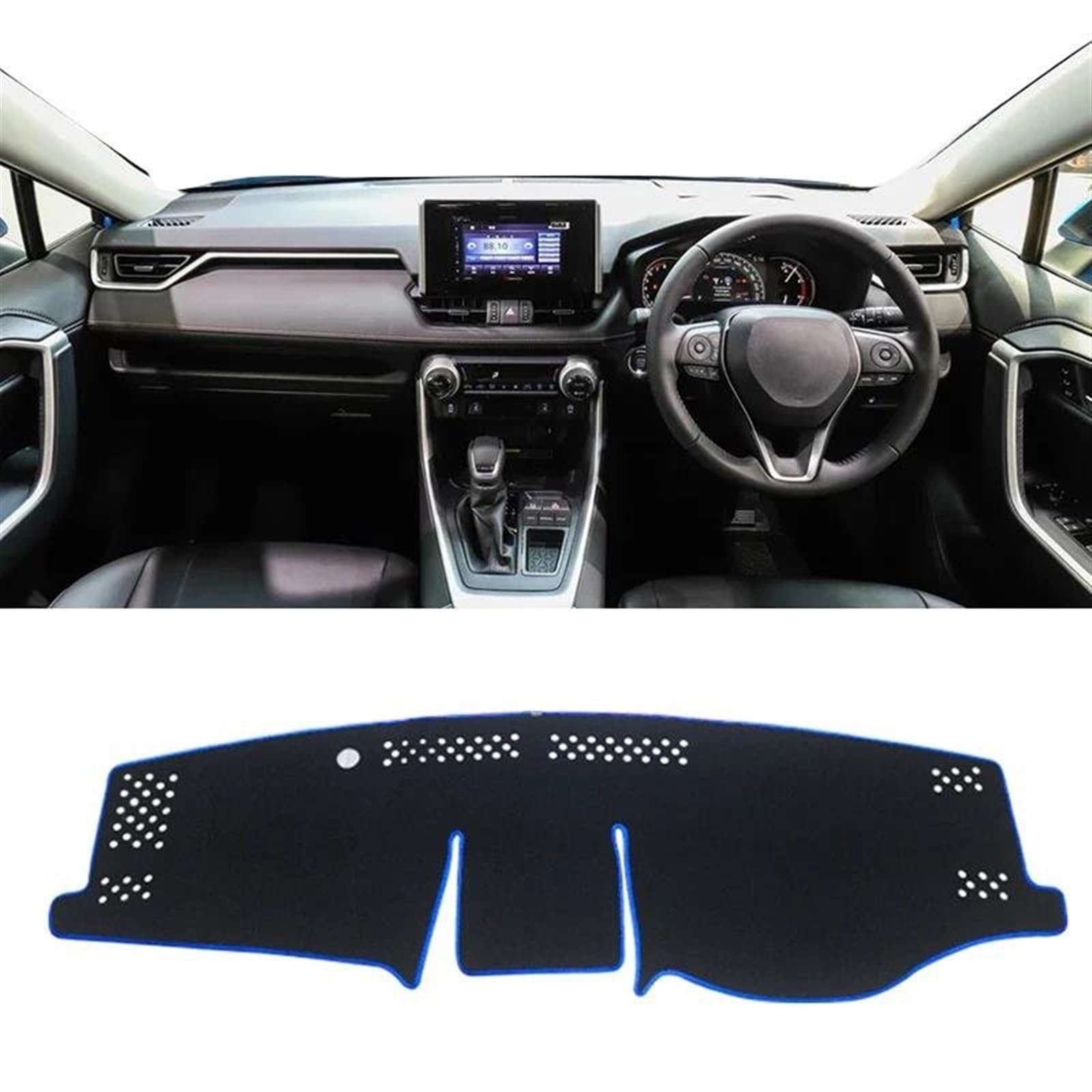 Armaturenbrett Abdeckung Für Toyota Für RAV4 Für RAV 4 XA50 2019 2020 2021 2022 2023 Für Hybrid Dashboard Abdeckung Pad Sonnenschirm Dashmat Armaturenbrett Matte(Blue Side RHD) von NCTPICLC