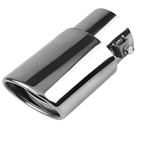 Auspuffblende Auto Zubehör Auto Auspuff Trim Schalldämpfer Rohr Schwanz Für 1,5 L-2,2 L Edelstahl Auto Dekoration Endrohr Auto Styling Schalldämpfer(Curved-Silver) von NCTPICLC