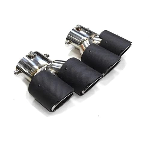 Auspuffblende Dual Auspuffrohr Schalldämpfer Spitze Auspuff System Düse Endrohr Für G22 G23 G26 M440i 2021 2022 2023 + Auto Quad Auspuff Spitze Schalldämpfer(Carbon Fiber H) von NCTPICLC