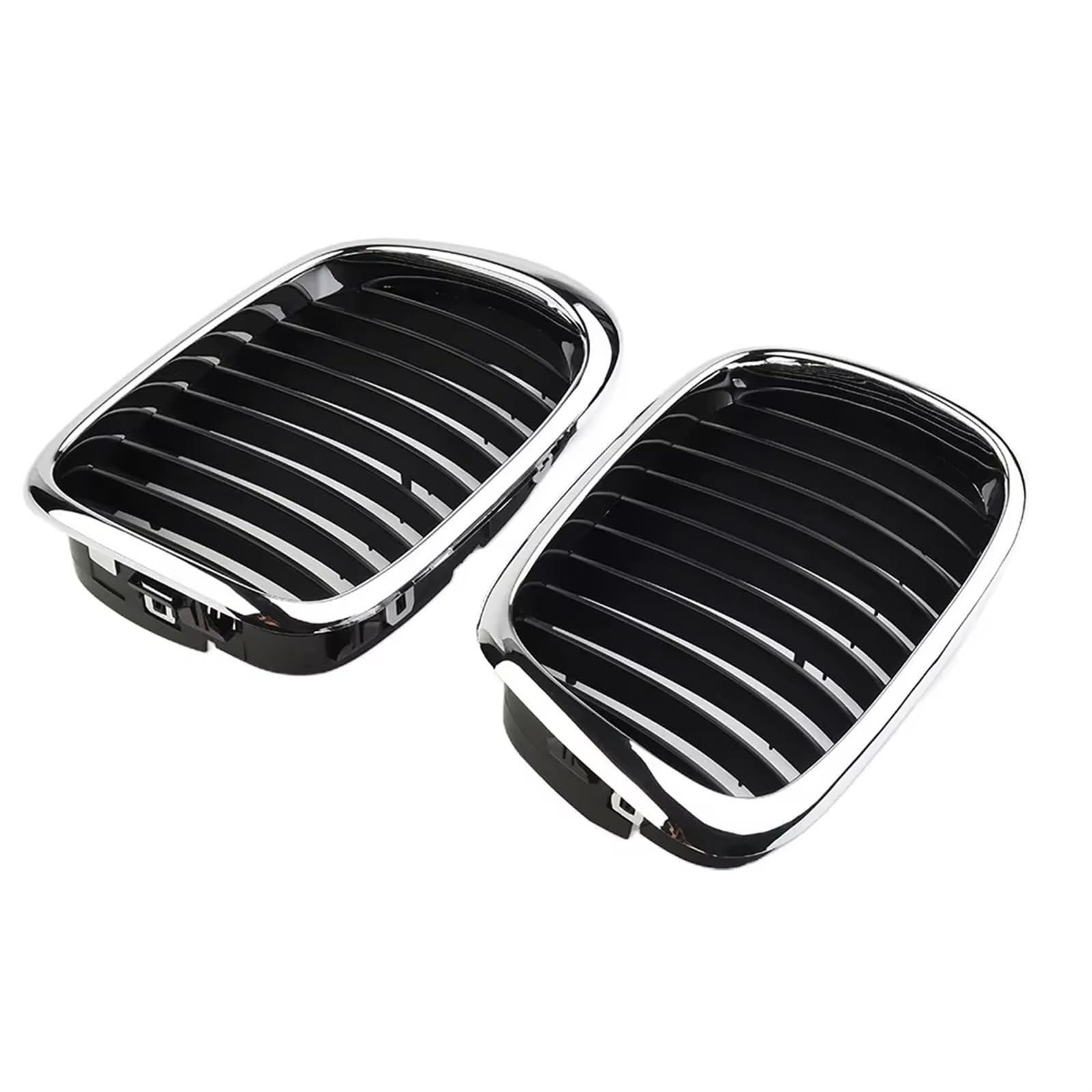 Auto Kühlergrill 1 Stück Vorderer Chrom-Schwarz-Kühlergrill Für 5er E39 1998–2003 Limousine Kombi 520d/520i/523i/525d/525i/525td/528i/540i/540ip/M5 Sport Kühlergrill von NCTPICLC