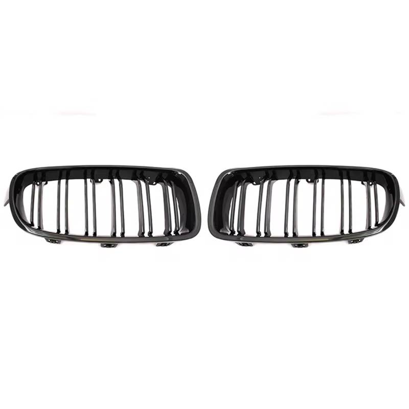 Auto Kühlergrill ABS Front Niere Grille Dual Lamellen Grille Für F30 F31 F35 320i 325i 328i 2012 2013 2014 2015 2016 2017 2018 Auto Zubehör Styling Sport Kühlergrill(Double Line Black) von NCTPICLC