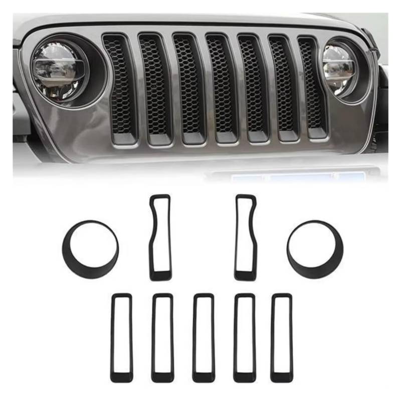 Auto Kühlergrill ABS Frontstoßstangengrill Dekorative Abdeckung Für Jeep Für Wrangler JL 2018 2019 2020 2021 2022 Sport Kühlergrill von NCTPICLC