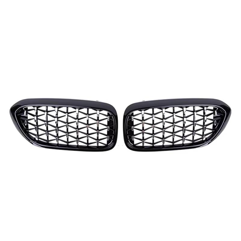 Auto Kühlergrill Auto Diamant Grills Für G30 G31 G38 5 Serie 525i 528i 530i 540i 2017 2018 2019 2020 Front Niere Grill Auto Styling Sport Kühlergrill(Silver and Black) von NCTPICLC