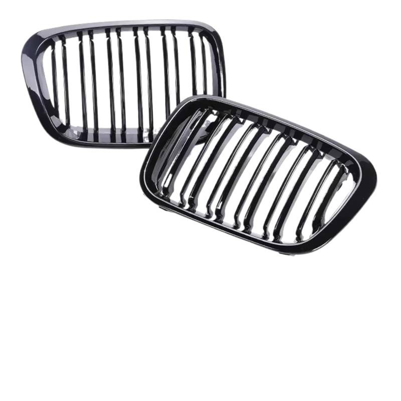 Auto Kühlergrill Auto Front Niere Grill Für 3-Serie E46 Grill 1998 1999 2000 2001 2/4 Türen 318i 320i 325i 330i Glanz Schwarz Racing Grille Zubehör Sport Kühlergrill(4 Dual Gloss Black) von NCTPICLC