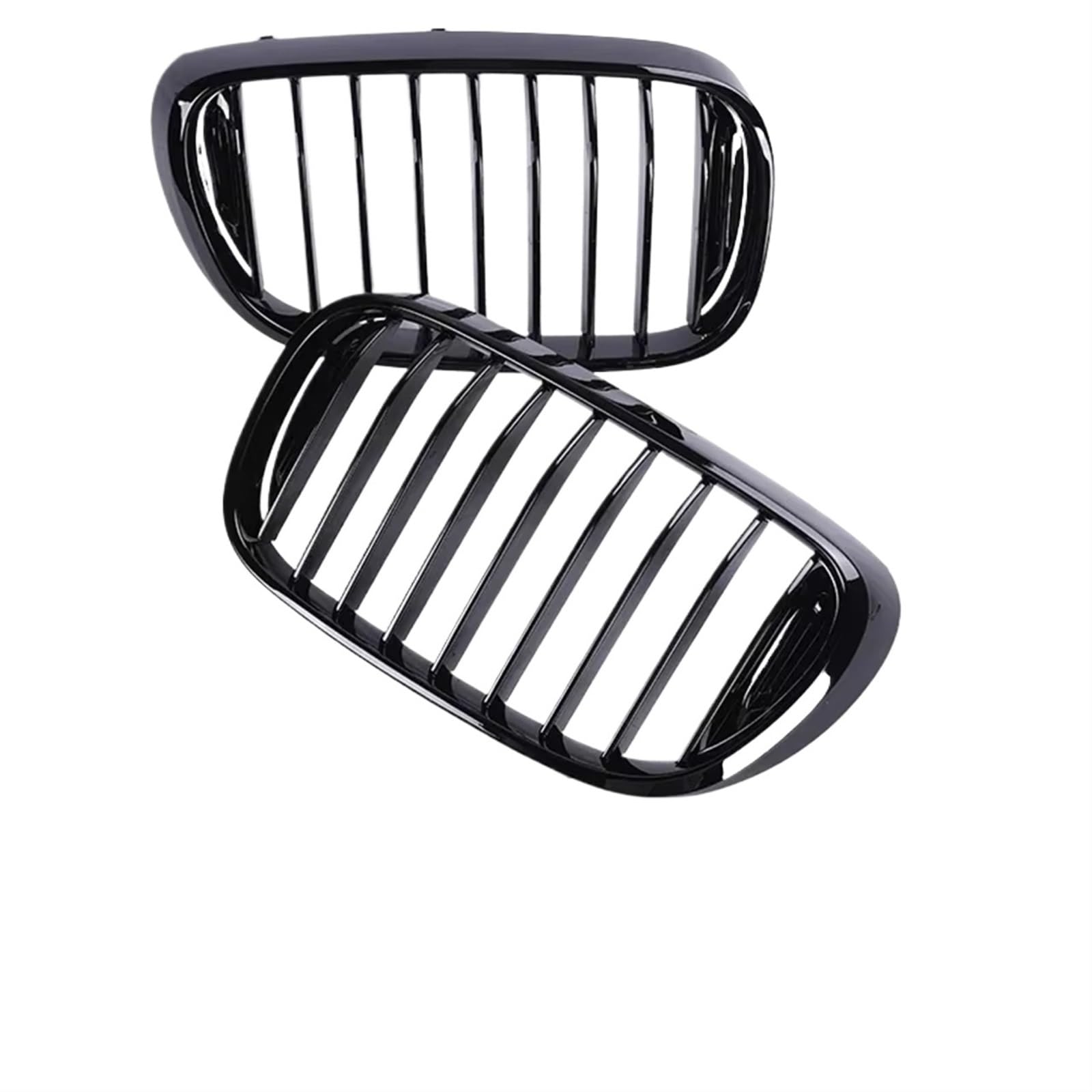 Auto Kühlergrill Auto Front Stoßstange Nieren Grille Für 7 Serie G11 G12 730i 740i 750i 2015 2016 2017 2018 2019 Doppel Lamellen Schwarz Racing Grill Ersatz Sport Kühlergrill(Single Gloss Black) von NCTPICLC