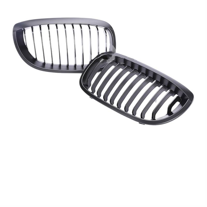 Auto Kühlergrill Auto-Frontstoßstange, Nieren-Racing-Grill, Glänzend Schwarz, Haubengrill, Doppellamellen, Für 3er-Serie E46 Facelift 2004 2005 2006 2007 2/4-Türer Sport Kühlergrill(2-single matte 04- von NCTPICLC