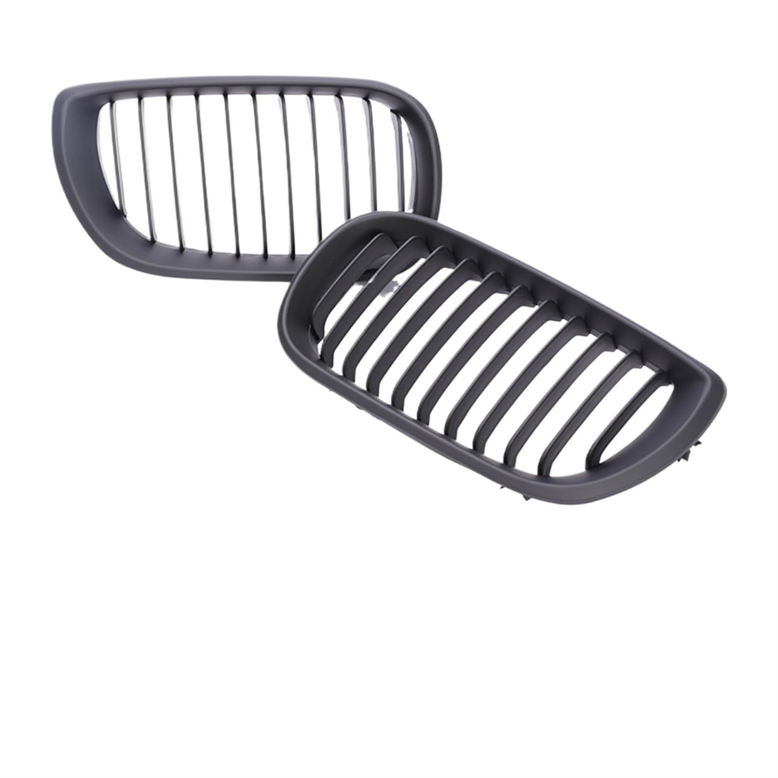 Auto Kühlergrill Auto-Frontstoßstange, Nieren-Racing-Grill, Glänzend Schwarz, Haubengrill, Doppellamellen, Für 3er-Serie E46 Facelift 2004 2005 2006 2007 2/4-Türer Sport Kühlergrill(4-single black 04- von NCTPICLC