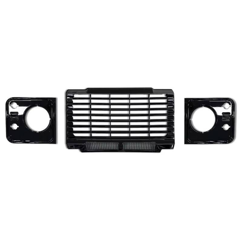 Auto Kühlergrill Auto Heritage Frontgrill Für Klassische Für Land Für Rover Für Defender 90 110 Fahrzeug Auto Teile Auto Styling Sport Kühlergrill(Style 2 Glossy Black) von NCTPICLC