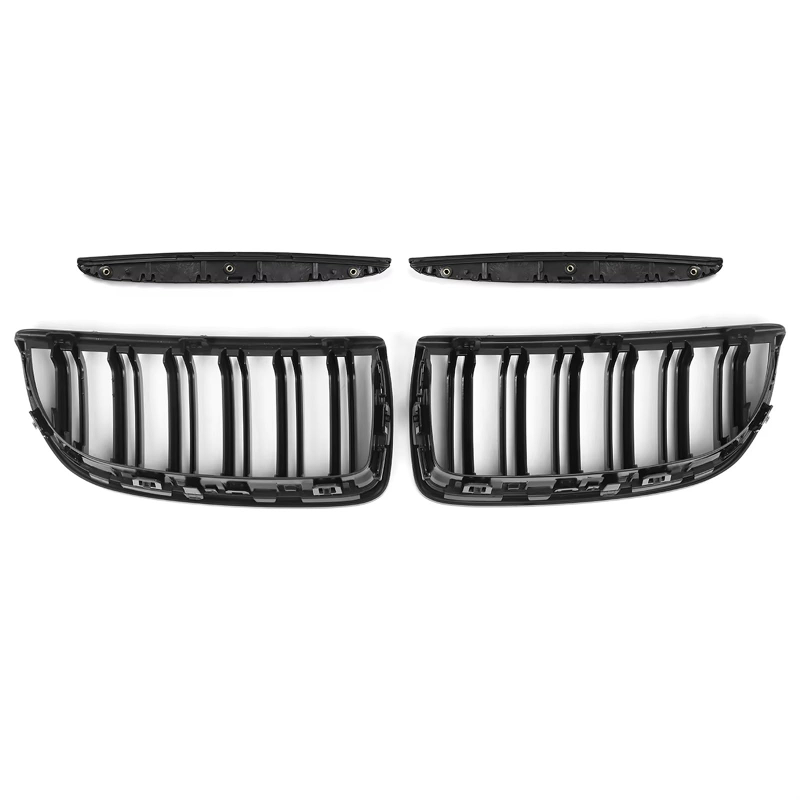 Auto Kühlergrill Auto-Kühlergrill Vorne Niere Glänzend Schwarz Doppellamellen Racing-Grill Haubenaugenlider GCP-039011 Für E90 E91 Vor Dem Facelift 2005 2006 2007 2008 Sport Kühlergrill von NCTPICLC