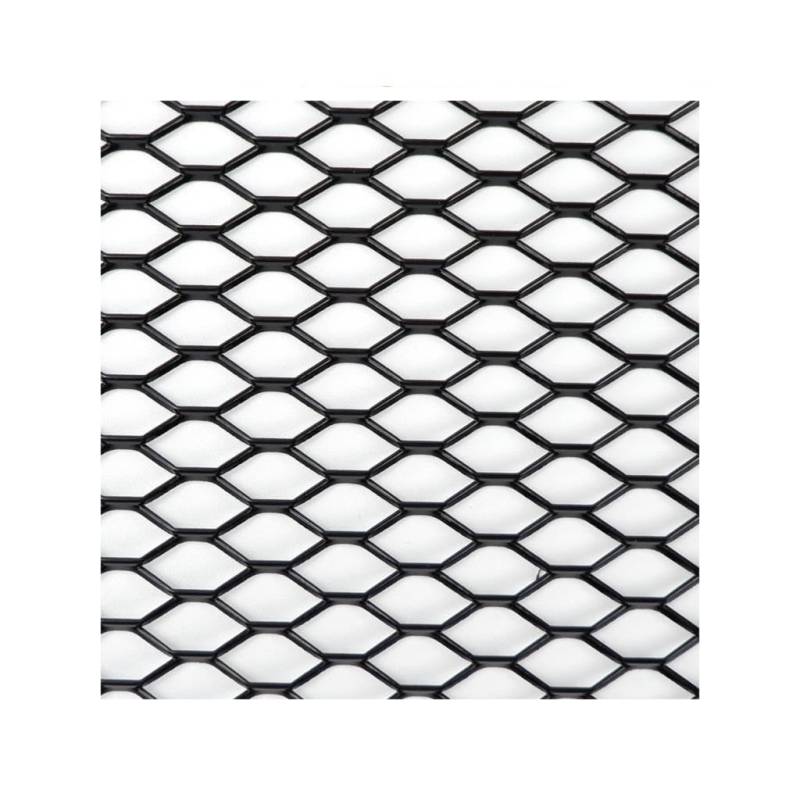 Auto Kühlergrill Auto Stoßstange Grille100x33cm Aluminium Legierung Rhombischen Grill Mesh Blatt Auto Gitter Belüftung Grille Für Autoscooter Zubehör Sport Kühlergrill(BK Hexagon 11x25mm) von NCTPICLC