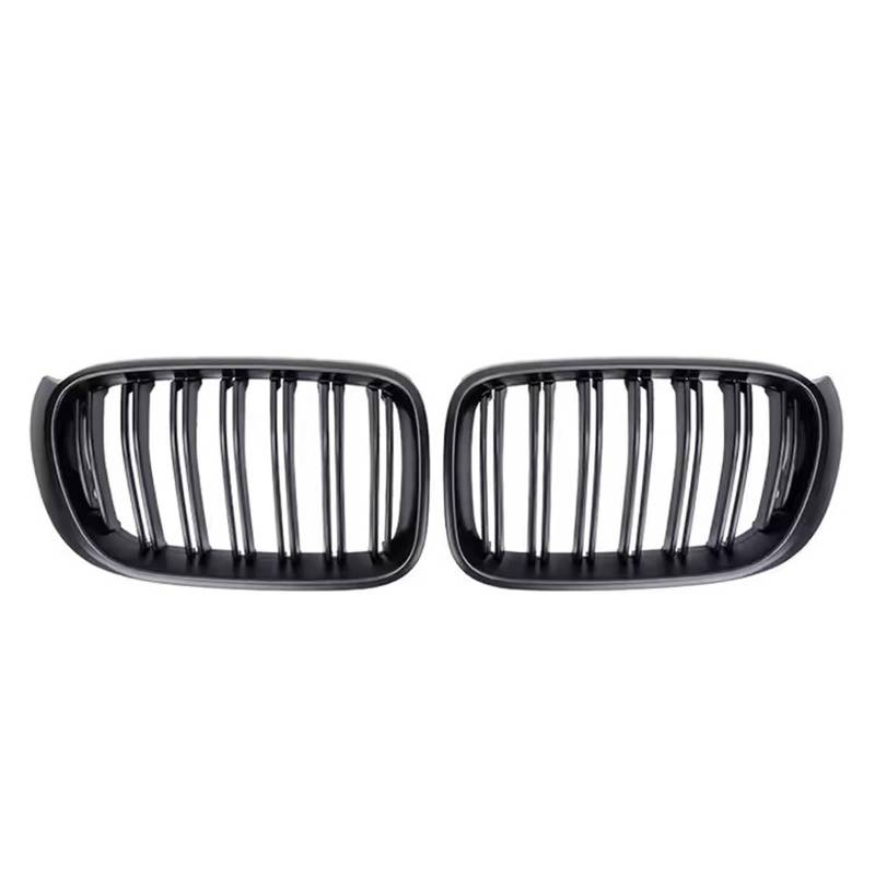 Auto Kühlergrill Chrom-Diamanten-Stil Frontstoßstangengitter Für X3 F25 X4 F26 2014 2015 2016 2017 2018 Carbonfaser-Look Doppellinien-Renngrill Sport Kühlergrill(Double-Matte Black) von NCTPICLC