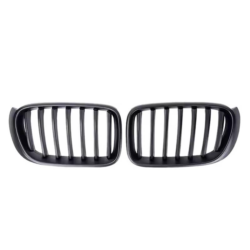 Auto Kühlergrill Chrom-Diamanten-Stil Frontstoßstangengitter Für X3 F25 X4 F26 2014 2015 2016 2017 2018 Carbonfaser-Look Doppellinien-Renngrill Sport Kühlergrill(Single-Matte Black) von NCTPICLC