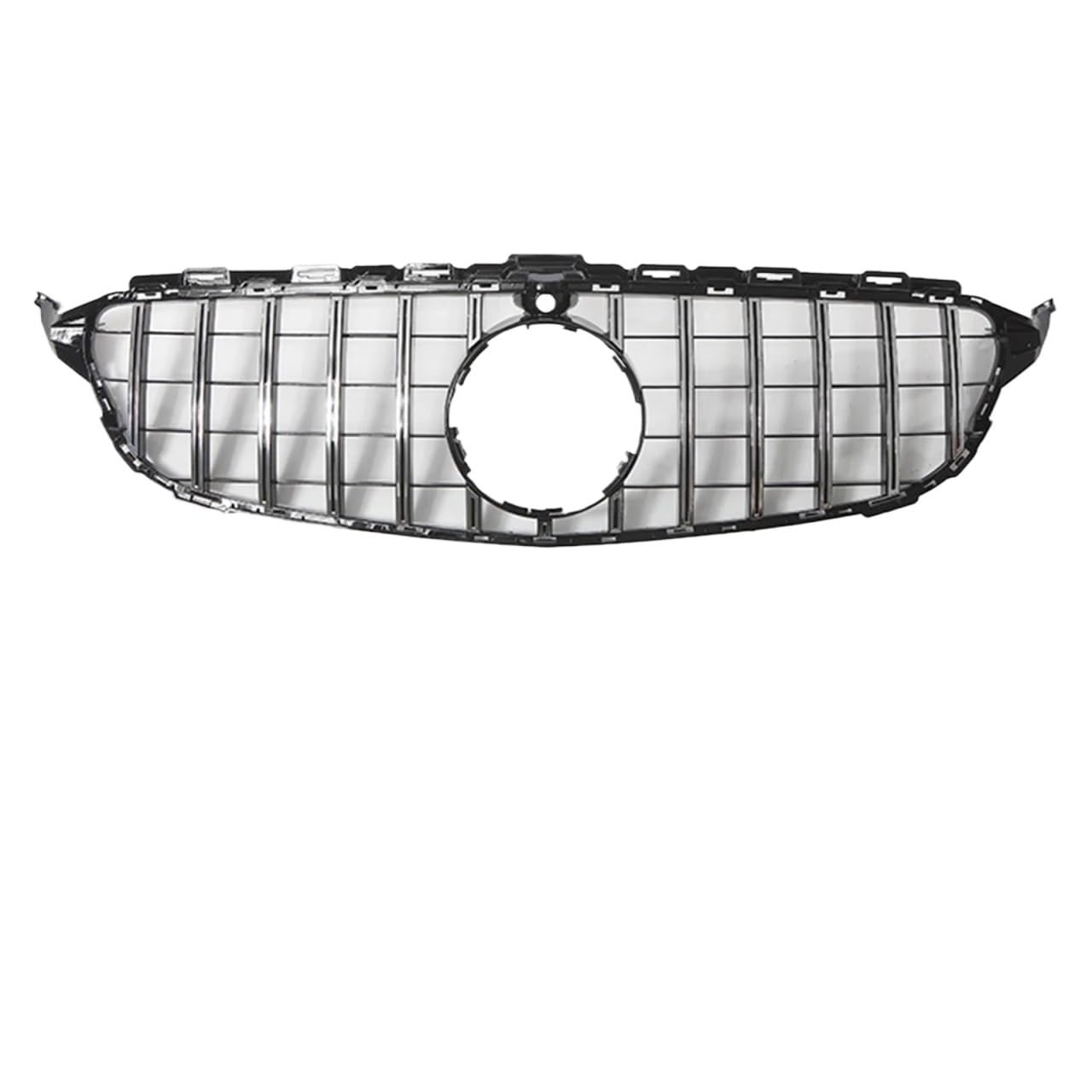 Auto Kühlergrill Diamonds Style Front Racing Grille Für Benz C-Klasse W205 2015 2016 2017 2018 C180 C200 C250 C300 Chrom Schwarz Für GTR Style Grille Sport Kühlergrill(B-Silver W360) von NCTPICLC