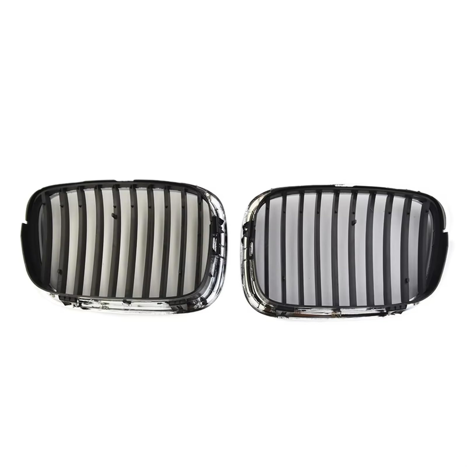 Auto Kühlergrill Ersatzgitter Schwarze Gitter Für E39 1998–2003 Für Limousine 525/530/535/540/M5 1998–2003 Chrom-Silber-Umriss Autozubehör Sport Kühlergrill von NCTPICLC