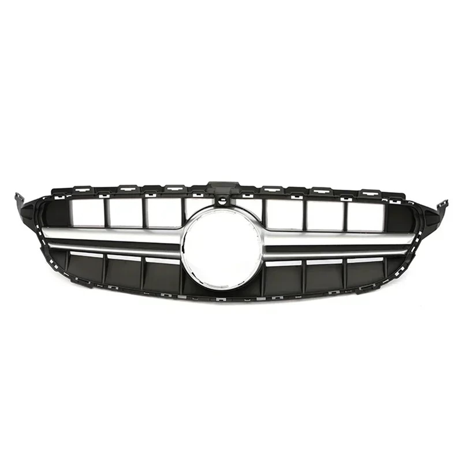 Auto Kühlergrill Frontgrill GT Grill Für Benz C Klasse W205 C180 C200 C300 C350 Für AMG Style Parrilla 2014 2015 2016 2017 2018 2019 2020 2021 Diamond Silve Sport Kühlergrill(14-18 E63S S with) von NCTPICLC