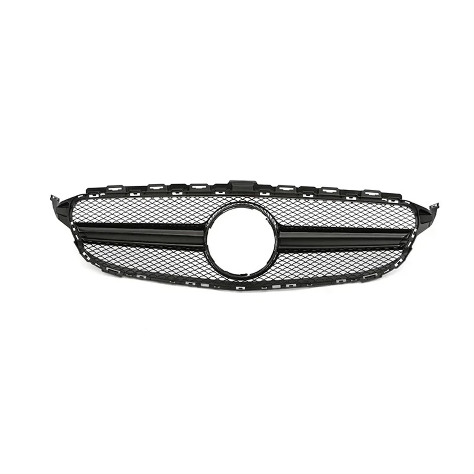 Auto Kühlergrill Frontgrill GT Grill Für Benz C Klasse W205 C180 C200 C300 C350 Für AMG Style Parrilla 2014 2015 2016 2017 2018 2019 2020 2021 Diamond Silve Sport Kühlergrill(14-18 Q B Without) von NCTPICLC