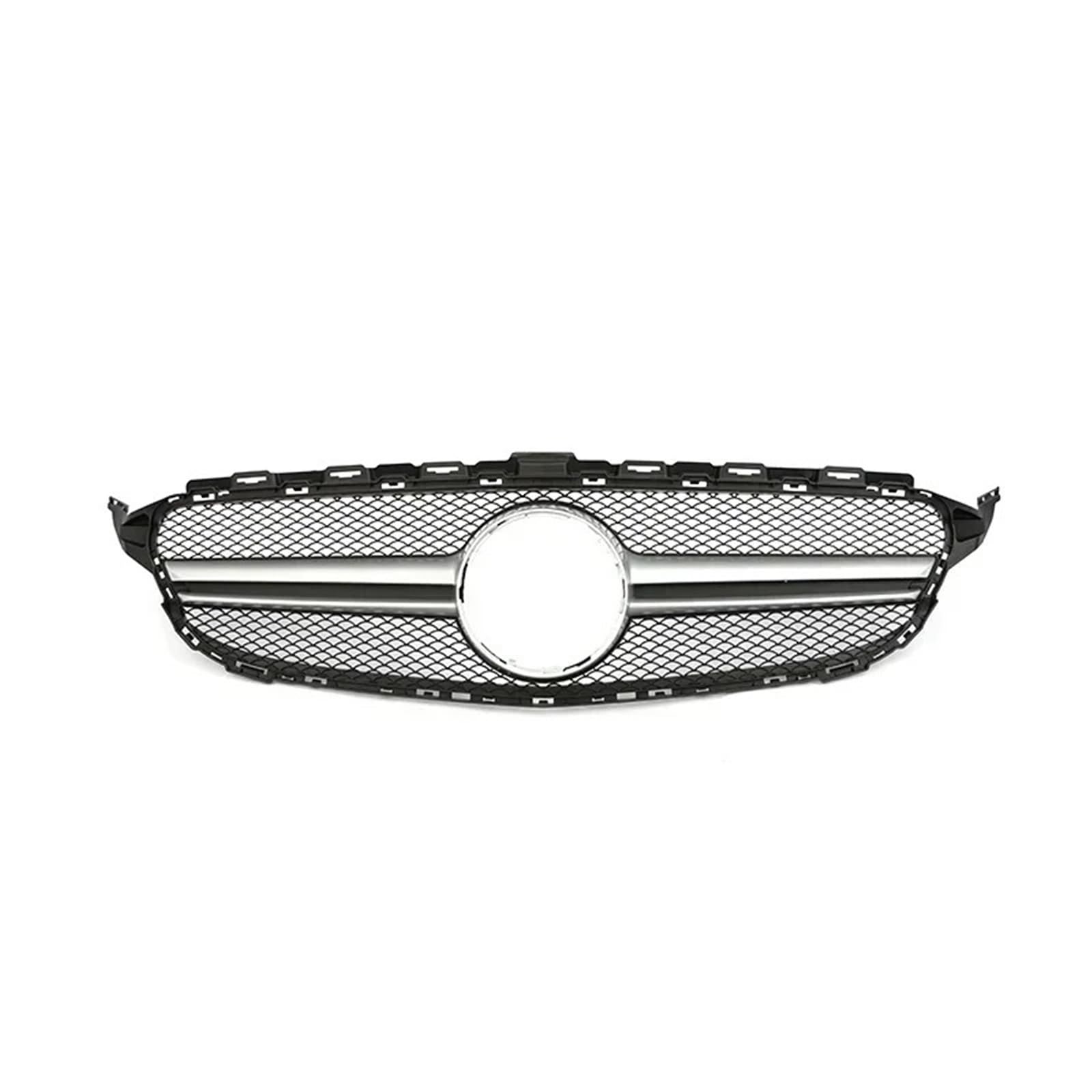 Auto Kühlergrill Frontgrill GT Grill Für Benz C Klasse W205 C180 C200 C300 C350 Für AMG Style Parrilla 2014 2015 2016 2017 2018 2019 2020 2021 Diamond Silve Sport Kühlergrill(14-18 Q S Without) von NCTPICLC