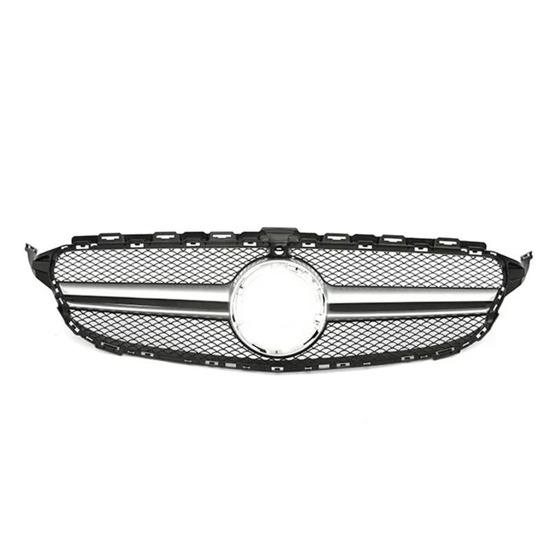 Auto Kühlergrill Frontgrill GT Grill Für Benz C Klasse W205 C180 C200 C300 C350 Für AMG Style Parrilla 2014 2015 2016 2017 2018 2019 2020 2021 Diamond Silve Sport Kühlergrill(19-21 Q S with) von NCTPICLC