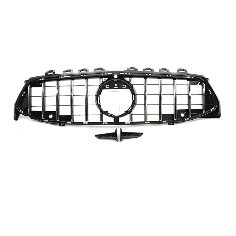 Auto Kühlergrill Frontstoßstange GT Diamond Für AMG Grill Für Benz Für CLA W118 CLA180 CLA200 CLA250 CLA260 CLA45 2019–2024, Schwarz-silberner Facelift-Grill Sport Kühlergrill(GT Chrome withcamera) von NCTPICLC