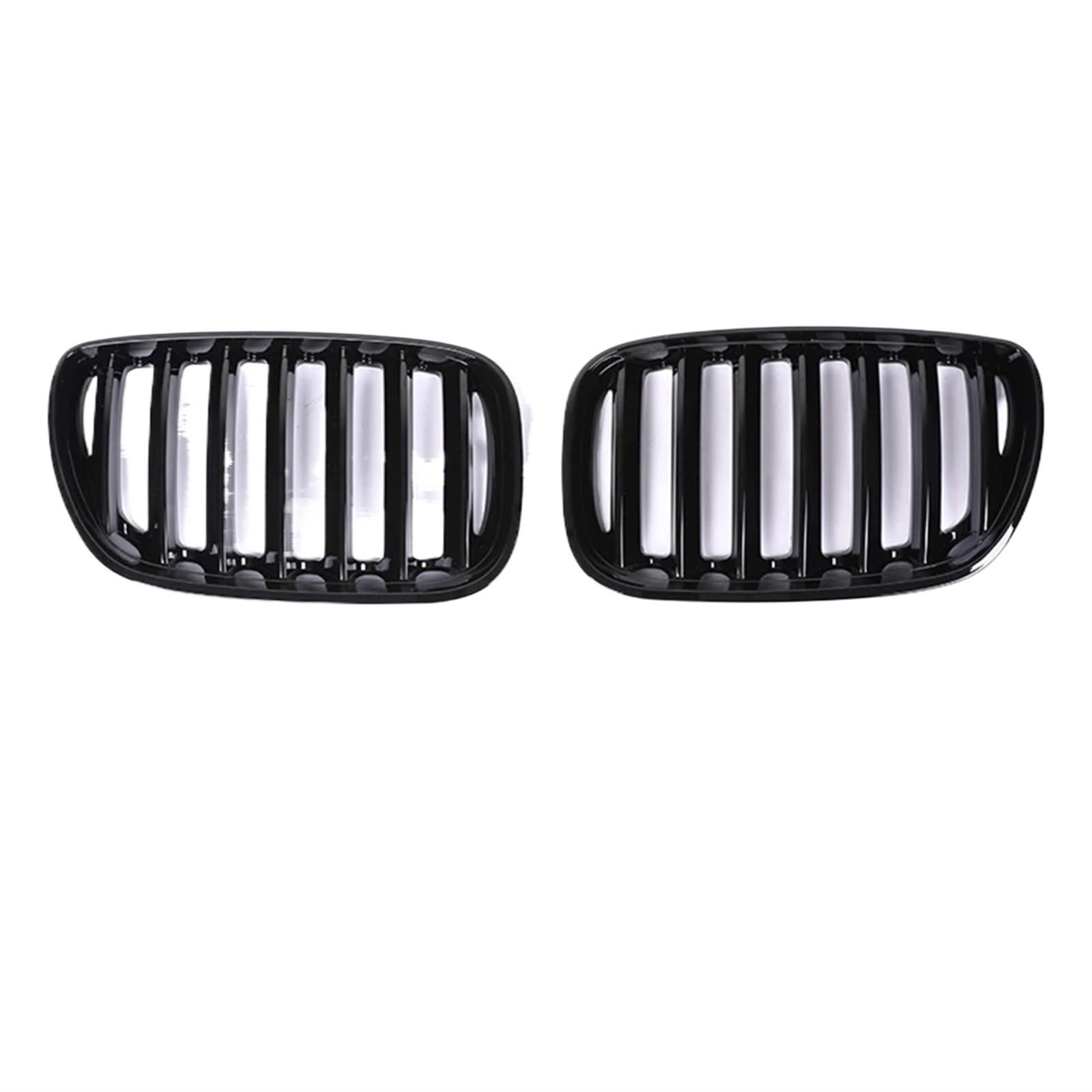 Auto Kühlergrill Frontstoßstange Nierengitter Kohlefaser Heizkörper Schwarz Glänzend Racing Grills Abdeckung Für X5 E53 X5M 2003 2004 2005 2006 Sport Kühlergrill(Single Black 03-06) von NCTPICLC