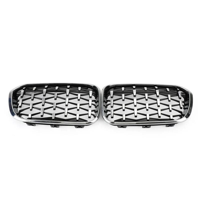 Auto Kühlergrill Frontstoßstange Nierengitter Kühlerschutzgitter Leistung Autozubehör Für 1er F20 F21 M140i 2015 2016 2017 2018 2019 2020 Sport Kühlergrill(Diamond-ChromeSilver) von NCTPICLC