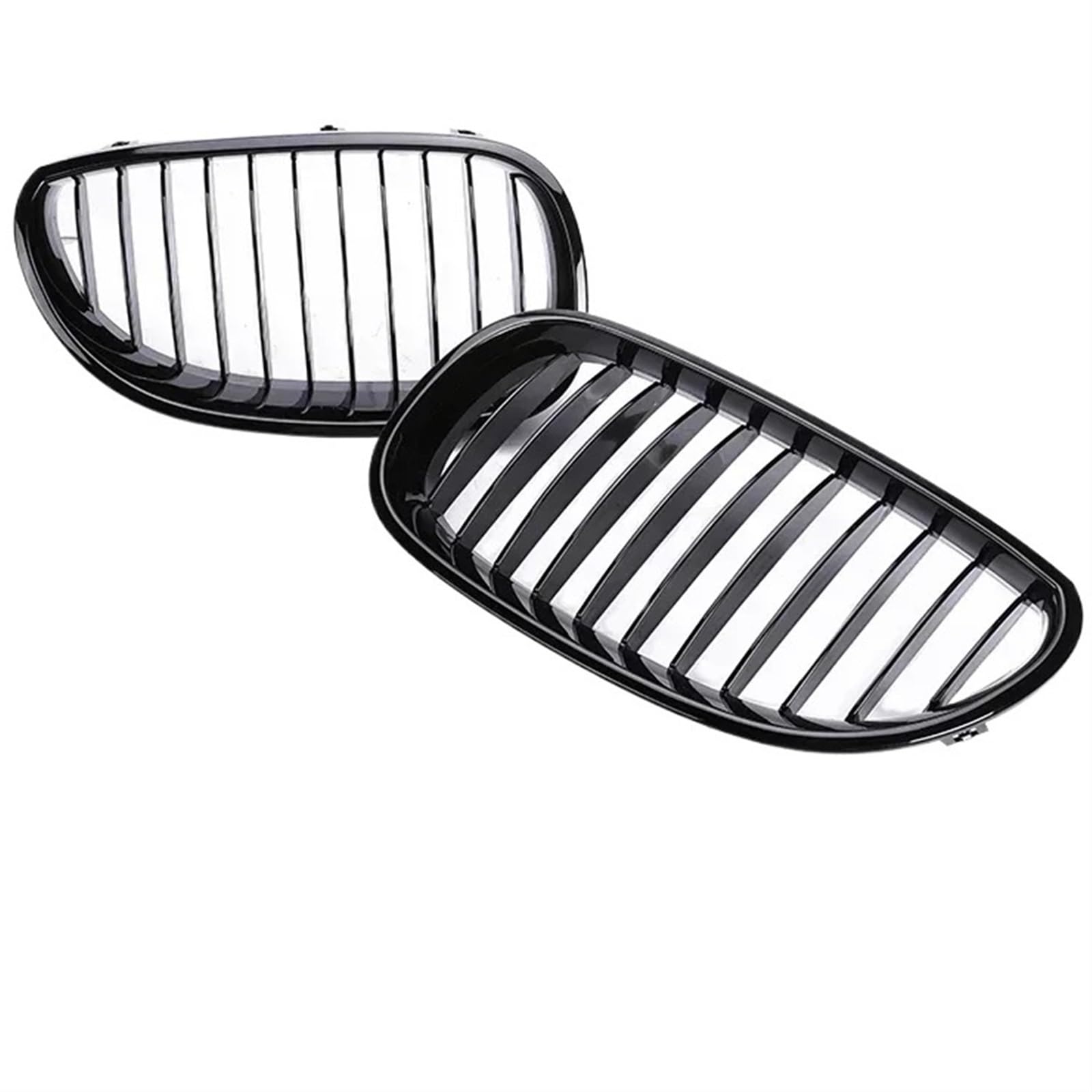 Auto Kühlergrill Frontstoßstange Racing M5 Grill Glänzend Schwarz Chrom Carbon Grill Für 5er E60 E61 2004 2005 2006 2007 2008 2009 530i 535i 540i Zubehör Sport Kühlergrill(Single Gloss Black) von NCTPICLC