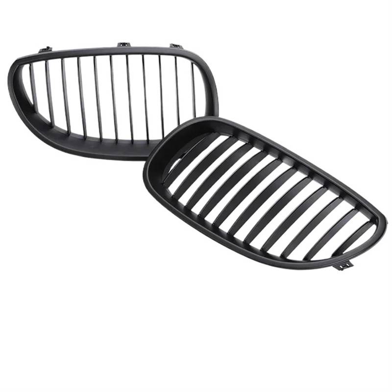 Auto Kühlergrill Frontstoßstange Racing M5 Grill Glänzend Schwarz Chrom Carbon Grill Für 5er E60 E61 2004 2005 2006 2007 2008 2009 530i 535i 540i Zubehör Sport Kühlergrill(Single Matte Black) von NCTPICLC