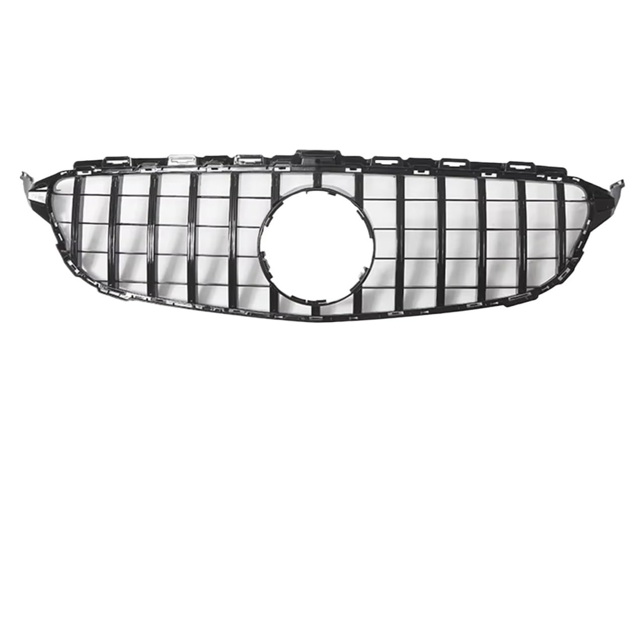 Auto Kühlergrill Frontstoßstangengrill Für Benz C-Klasse W205 C180 C200 C250 C300 2015 2016 2017 2018, Chrom-Schwarz-Diamanten-Stil, Renngitter Sport Kühlergrill(B-Glossy Black) von NCTPICLC