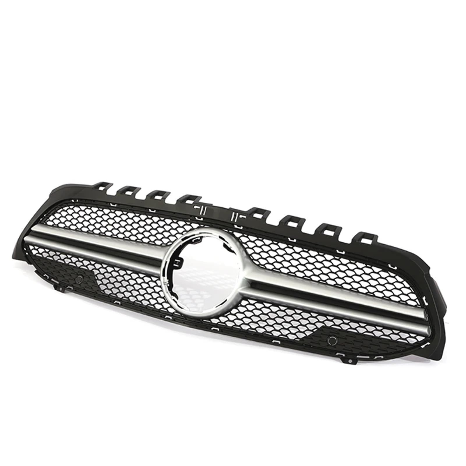 Auto Kühlergrill Frontstoßstangengrill GT Diamond Black Silver Grille Für Benz A-Klasse V177 W177 Für AMG A35 A45 A200 A180 A260 Sport Kühlergrill(A Silver WO Cam) von NCTPICLC