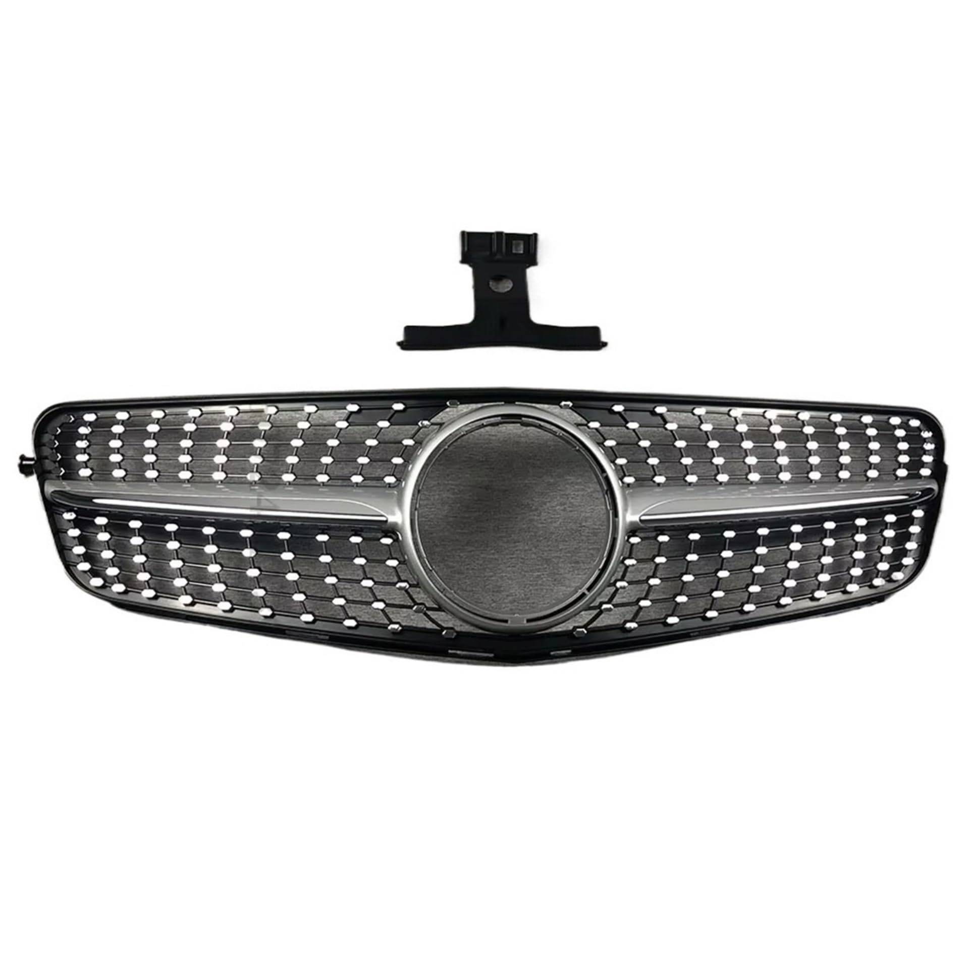 Auto Kühlergrill Frontstoßstangengrill Haubengrill Für Benz C W204 C43 2007 2008 2009 2010 2011 2012 2013 2014 C180 C200 C250 C300 Für AMG Für GT Diamond Tuning Sport Kühlergrill(Diamond Silvery) von NCTPICLC