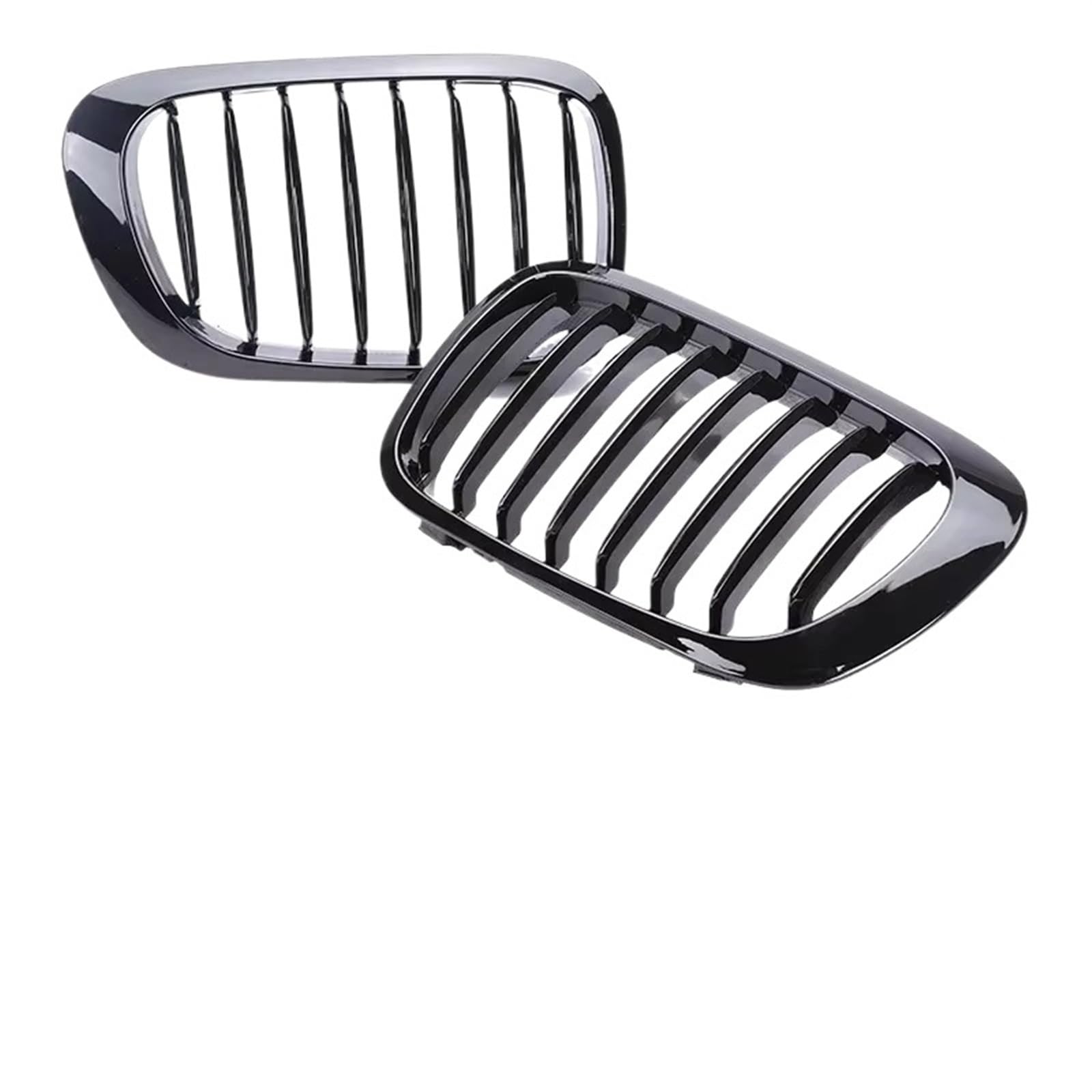 Auto Kühlergrill Für 3er E46 318i 320i 325i 330i 1998 1999 2000 2001 2/4 Türen Glänzend Schwarz Auto Vorne Niere Grill Racing Grille Zubehör Sport Kühlergrill(2 Single Gloss Black) von NCTPICLC