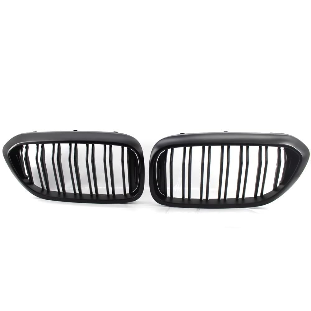 Auto Kühlergrill Für 5 Series G30 G31 520i 530i 540i M5 2017 2018 2019 2020, Paar Auto-Frontstoßstange, Renngrill, Doppellamellen, Nieren-Sportgrill Sport Kühlergrill(Matt-schwarz) von NCTPICLC