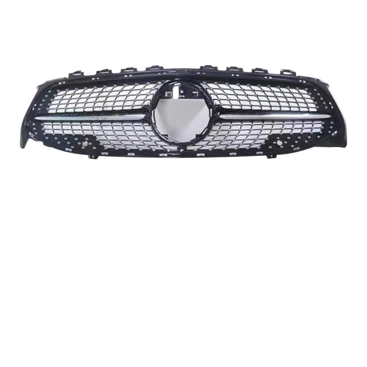 Auto Kühlergrill Für Benz C118 W118 Für CLA 2019 2020 2021 2022 180 200 250 260 220 GT Diamant Front Stoßstange Grille Grill Facelift Tuning Zubehör Sport Kühlergrill(Diamond Black) von NCTPICLC