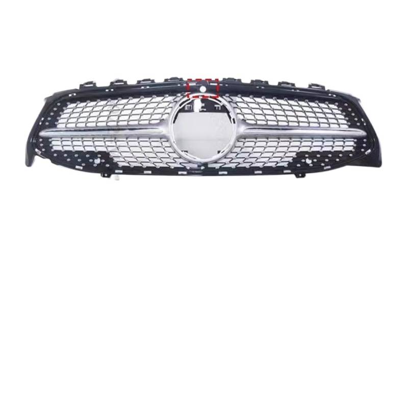 Auto Kühlergrill Für Benz C118 W118 Für CLA 2019 2020 2021 2022 180 200 250 260 220 GT Diamant Front Stoßstange Grille Grill Facelift Tuning Zubehör Sport Kühlergrill(Silvery with Cam) von NCTPICLC