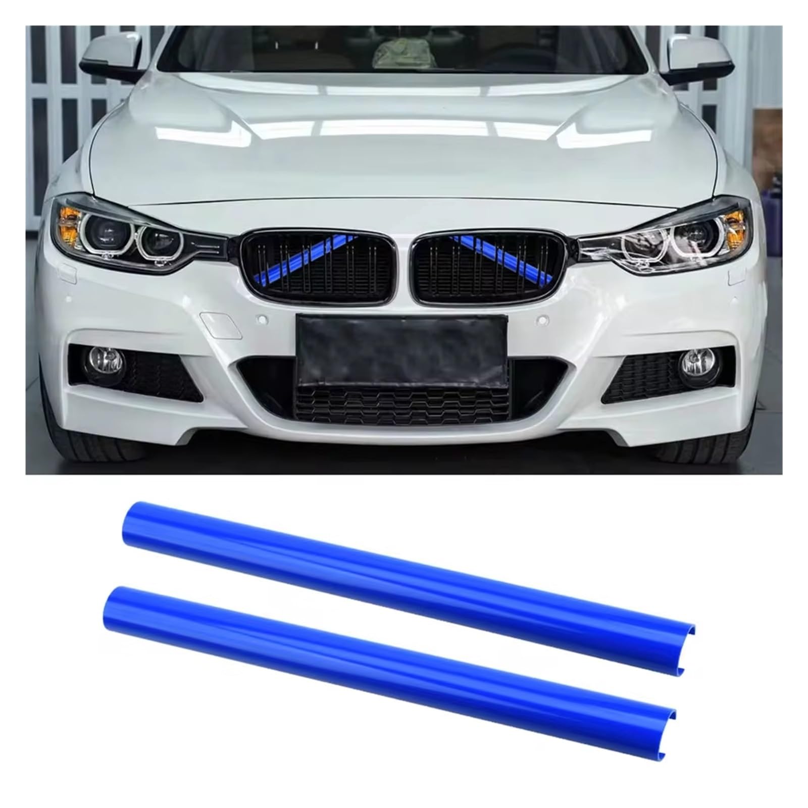 Auto Kühlergrill Für F20 F21 F22 F23 F30 F31 F32 F33 F44 F45 F46 G11 G12 G20 G21 Sport Stil Kühlergrill Trim Streifen Abdeckung Rahmen Aufkleber Sport Kühlergrill(Bule) von NCTPICLC