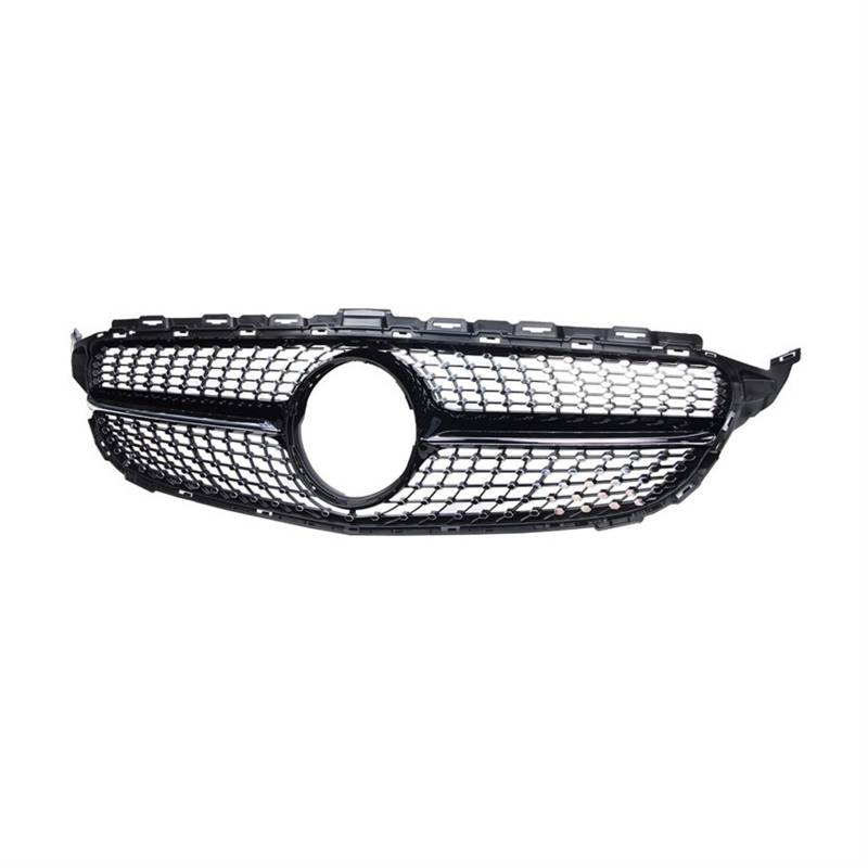 Auto Kühlergrill Für GT Kühlergrill Für C200 C300 2015 + Sports Edition Für C Klasse W205 Diamant Grille Sport Kühlergrill(Schwarz) von NCTPICLC