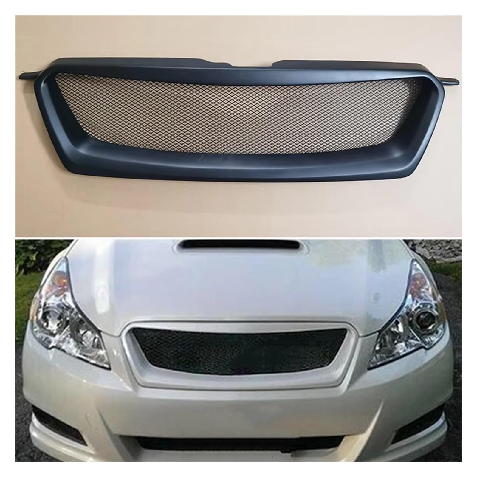 Auto Kühlergrill Für Subaru Für Legacy 2010 2011 2012 Racing Grille Matt Schwarz Grill Body Kit Zubehör Sport Kühlergrill von NCTPICLC