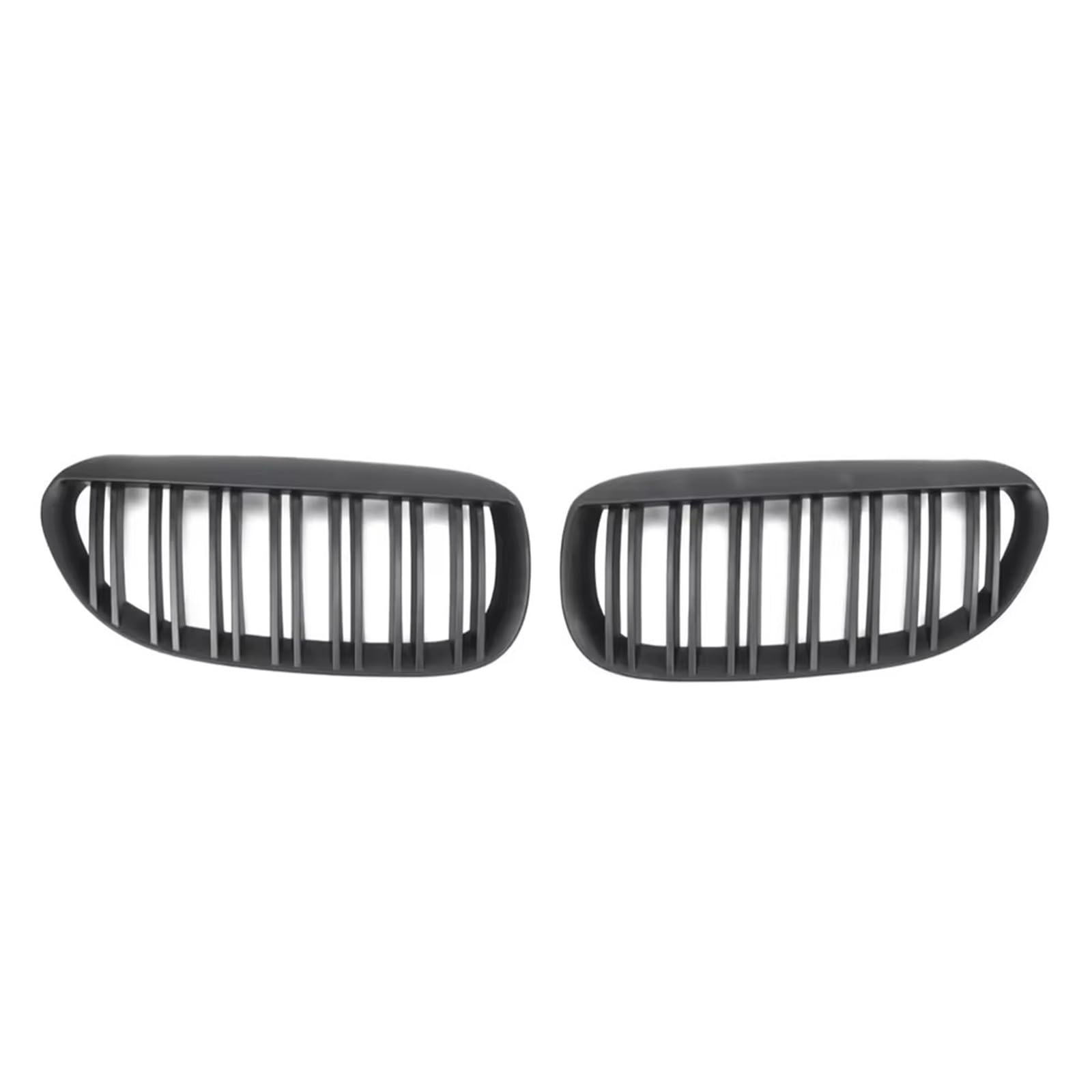 Auto Kühlergrill Glänzend Schwarzes Einzellinien-Auto-Frontstoßstangengitter Für 6er-Serie E63 E64 2004 2005 2006 2007 2008 2009 2010. Mattes Racing-Grill-Zubehör Sport Kühlergrill(Double-Matte Black) von NCTPICLC