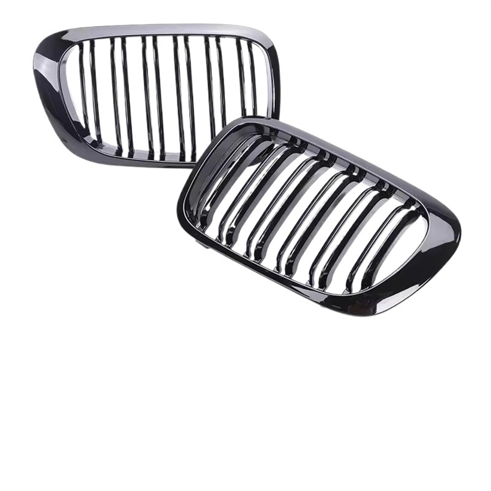 Auto Kühlergrill Grill Auto Frontstoßstange Grille Für 3er E46 1998 1999 2000 2001 2/4 Tür Glanz Schwarz Nierenhaube Racing Grills Ersatz Sport Kühlergrill(2 Dual Gloss Black) von NCTPICLC