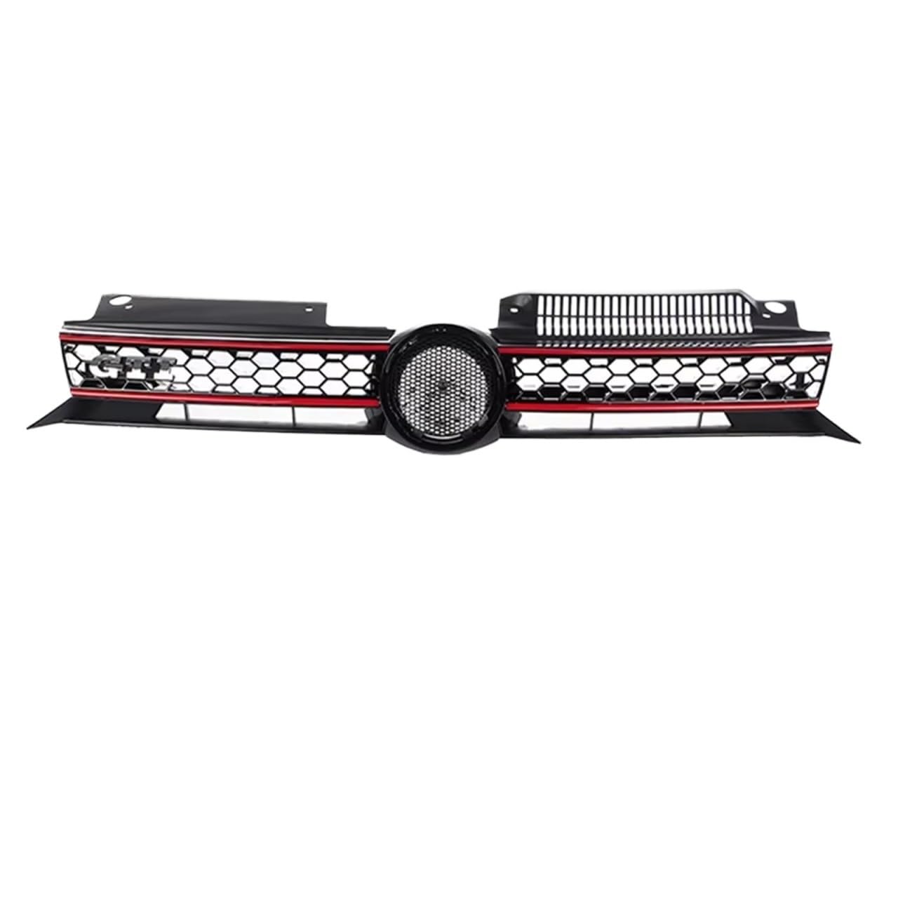 Auto Kühlergrill Honeycomb Mesh Auto Vorderen Stoßfänger Kühlergrill Für VW Für Golf 6 MK6 2009 2010 2011 2012 2013 Für GTI Stil Center Racing Grill Sport Kühlergrill(Red Line) von NCTPICLC