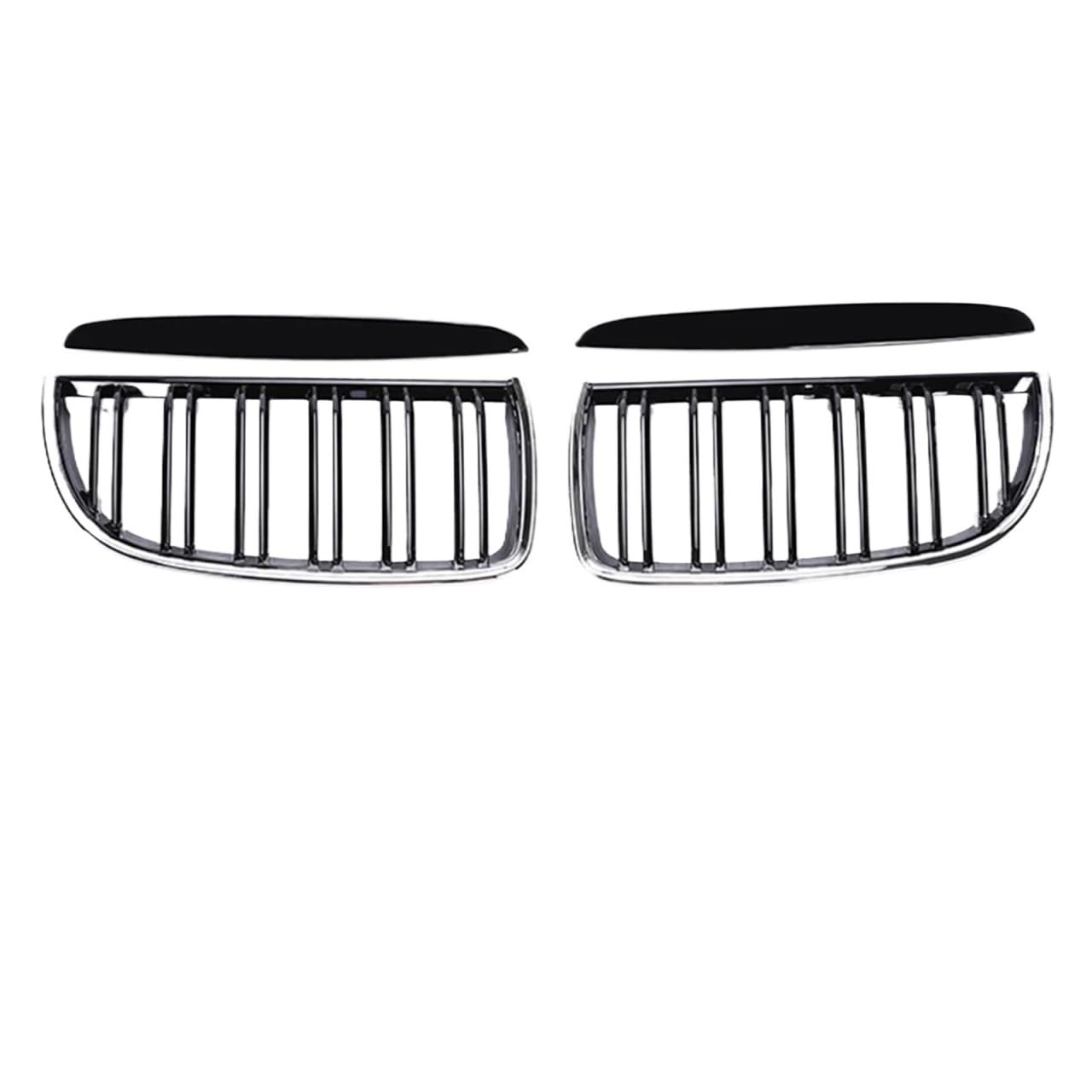 Auto Kühlergrill Kohlefaser-Frontstoßstange Freundlicherweise Facelift-Gitterabdeckung Umrüstung Schwarzen Racing-Grills Für 3er E90 E91 2005-2008 2009 2010 2011 2012 Sport Kühlergrill(Chrome Black 05 von NCTPICLC