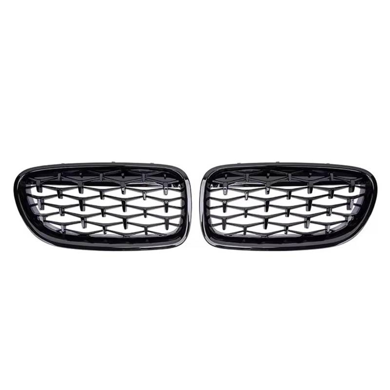 Auto Kühlergrill Obere Renngitter Im Silbernen Diamanten-Stil Für 5er F10 F11 F18 2010–2017 528i 535i Frontstoßstange Mit Zwei Lamellen Sport Kühlergrill(Diamond-Glossy Black) von NCTPICLC