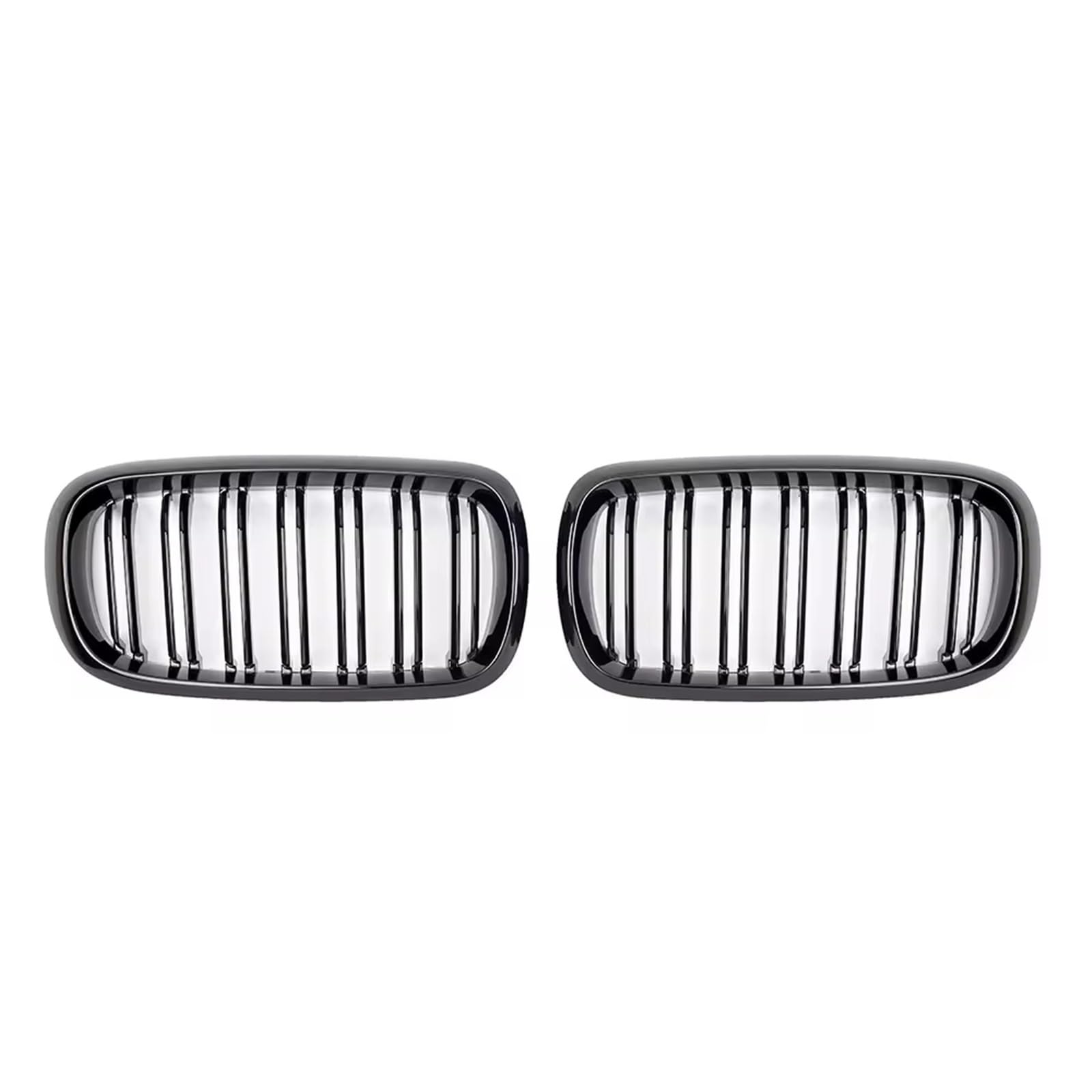 Auto Kühlergrill Paar Auto Doppel Lamellen Front Niere Racing Grille Ersatz Für F15 F16 X5 X6 2014 2015 2016 2017 Racing Grills Sport Kühlergrill(Glossy Black) von NCTPICLC