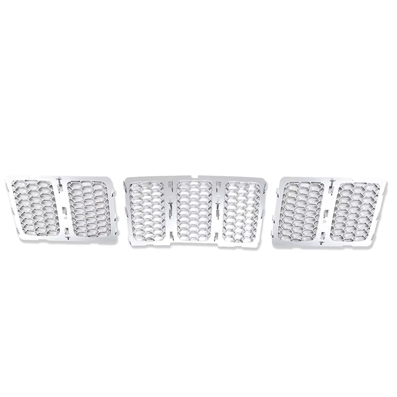 Auto Kühlergrill Racing Grills Für Jeep Für Grand Für Cherokee 2014 2015 2016 Fronteinsatz Honeycomb Grille Mesh Dekoration Abdeckung Zubehör Sport Kühlergrill(B Chrome) von NCTPICLC