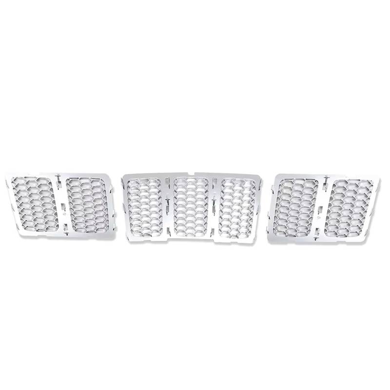 Auto Kühlergrill Racing Grills Für Jeep Für Grand Für Cherokee 2014 2015 2016 Fronteinsatz Honeycomb Grille Mesh Dekoration Abdeckung Zubehör Sport Kühlergrill(B Chrome) von NCTPICLC