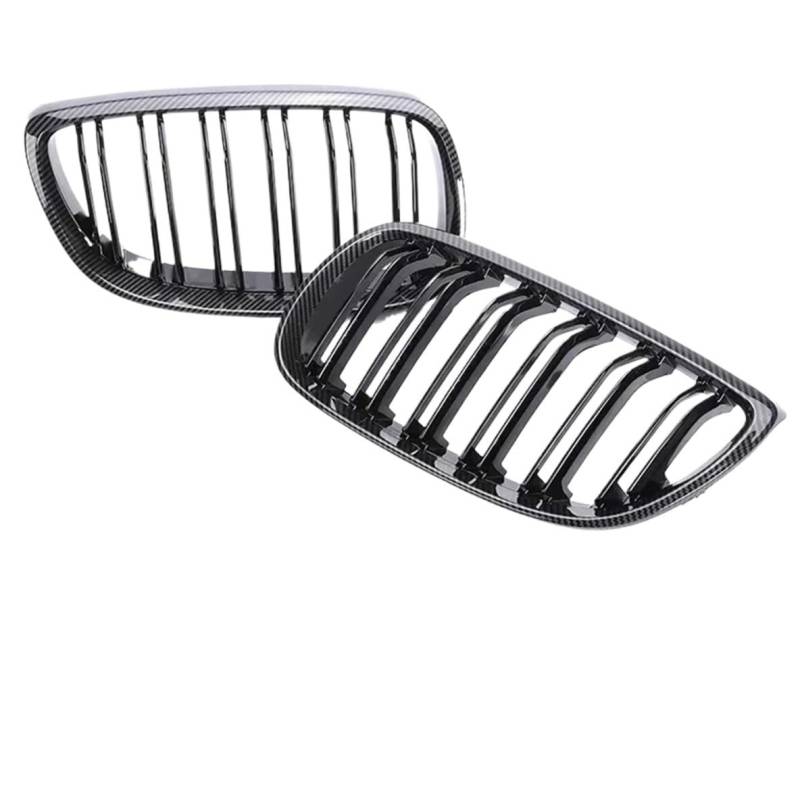 Auto Kühlergrill Teile Frontstoßstange Nierengrills Für 3er E92 E93 2005 2006 2007 2008 2009 Carbon Fiber Racing Mesh Console Center Grille Sport Kühlergrill(Carbon Look 05-09) von NCTPICLC