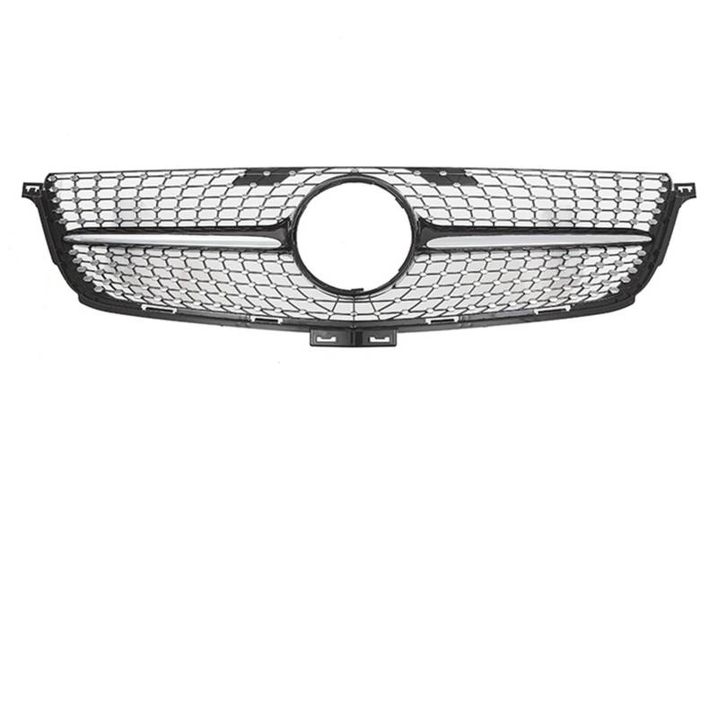 Auto Kühlergrill Vordere Renngitter Im Chrom-Silber-Diamanten-Stil. Vordere Renngitter Für Benz ML-Klasse W166 2012 2013 2014 2015 ML350 ML550 Sport Kühlergrill(Diamond-Chrome Black) von NCTPICLC